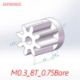 Picture of Module 0.3 8 teeth plastic pinion fit 0.8mm shaft of motor