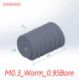Picture of Module 0.3  plastic worm,  fit 1.0mm shaft of motor