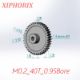 Picture of Module 0.2 40 Teeth Plastic Gear, Interference Fit 1.0mm Shaft