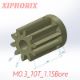 Picture of  Module 0.3 9/10/11/12 Teeth Nylon Pinion, Interference Fit 1.0/1.2mm Shaft